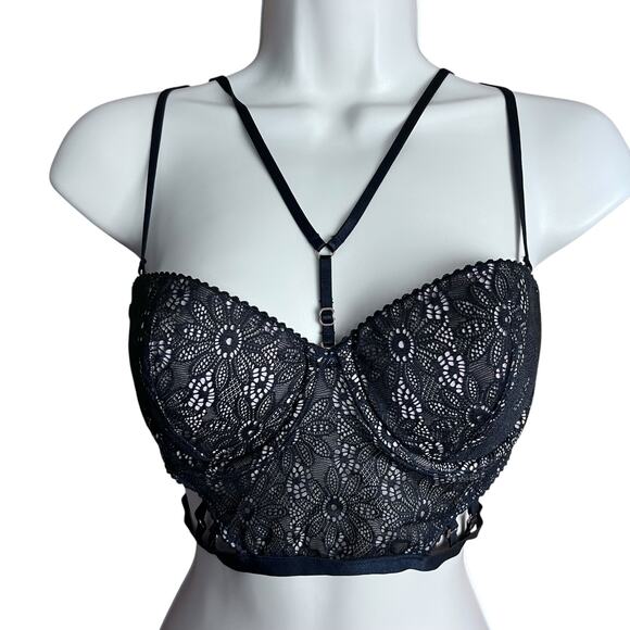 Victoria’s Secret Very Sexy Cage Style Straps Balconette Push Up Bra 34C - Picture 1 of 5